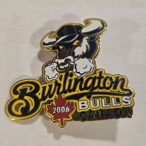 Burlington Bulls 2006 Canada Baseball Team Enamel Pin Gold Tone
